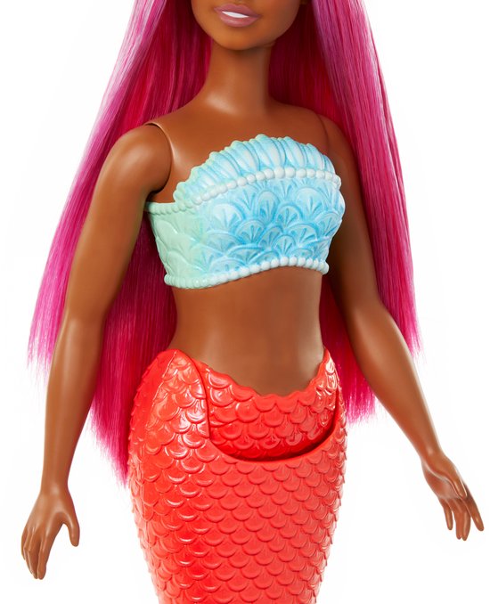 Barbie Zeemeermin - Met magenta haar - 32 cm - Barbiepop van Barbie — afbeelding 3
