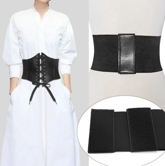 Amodi - Elastische Damesriem - Stretch - Modern - Brede Jurk Riem Tailleband Mode Vrouwen Rood 9300000012212249