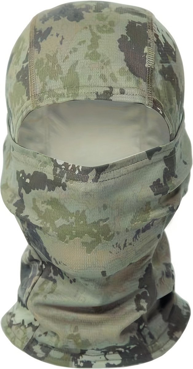 Nivard Winter Masker Balaclava Ski Mask Ski Masker Bivakmuts Full Face Mask Camouflage Lichtgroen