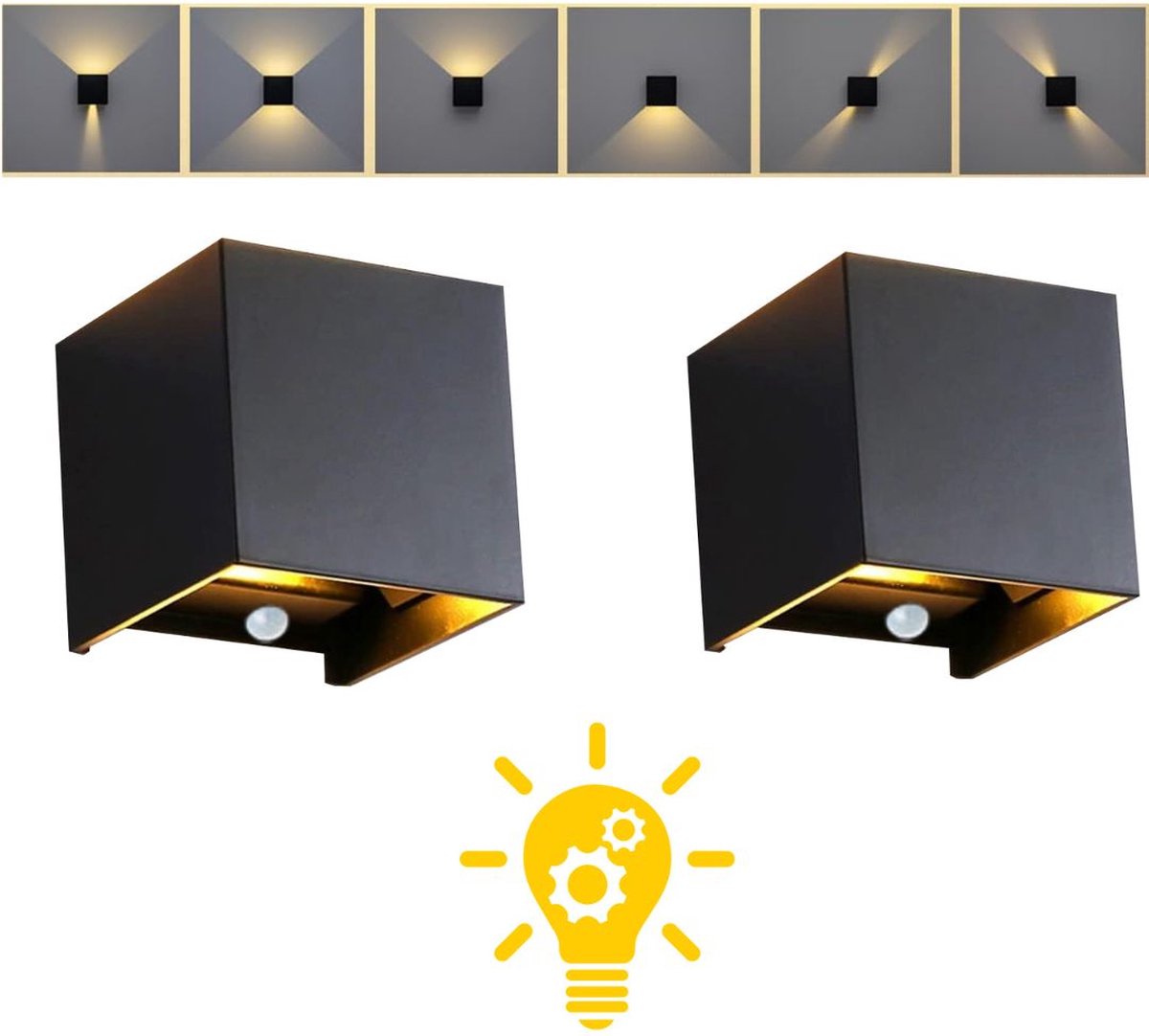 MKSS® Oplaadbare Wandlamp Binnen - Wandlampen Buiten - Grijs