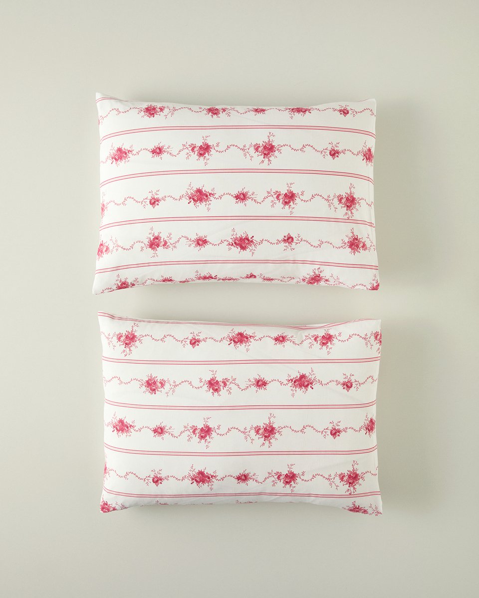 English Home - 2 Kussenslopen - Easy Iron - Pillow Case - 2 stuks - 50x70 cm - Roze
