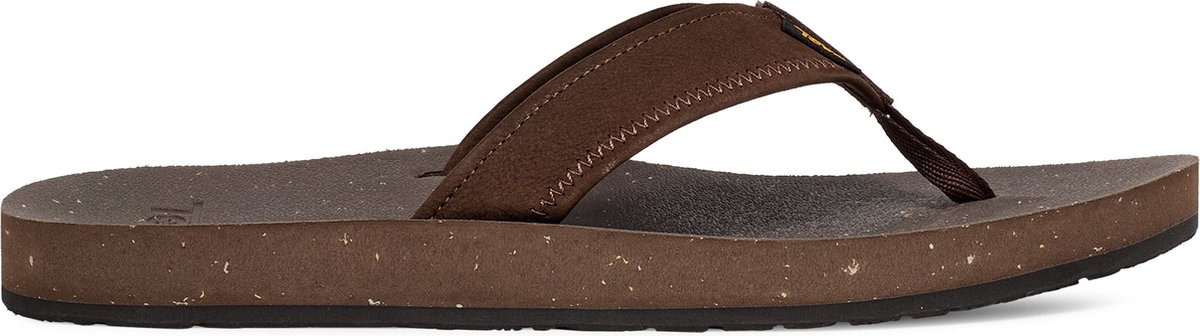 Teva M REFLIP Leren Heren Slippers Bruin