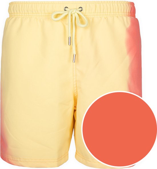 SEA'SONS - Zwembroek Heren - Kleurveranderend - Sneldrogend - Oranje - Maat L (SEASONS - Kleur veranderend)