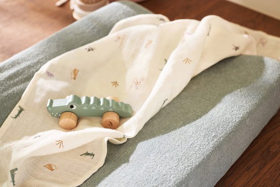 Jollein - Aankleedkussenhoes Badstof 50x70cm - Zachte Hoes Baby Aankleedkussen - Sea Green — afbeelding 5