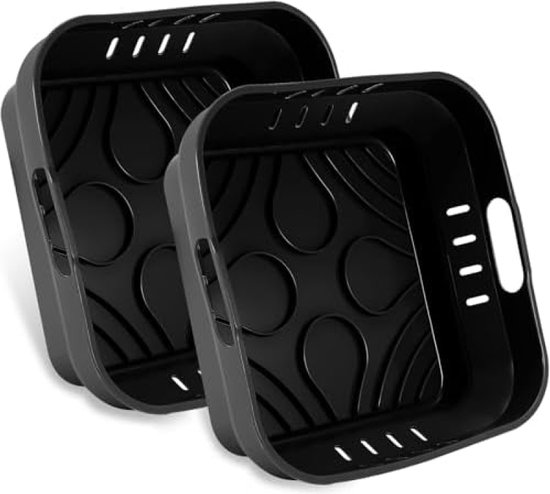 GXF Airfryer vervangingsonderdelen voor Ninja AF100EU 3.8L 4-in-1 AF160 5.2L 6-in-1 Airfryer, 8,2-inch rond voedselveilig airfryer grillpan grillplaat krokante plaat accessoires bakrek