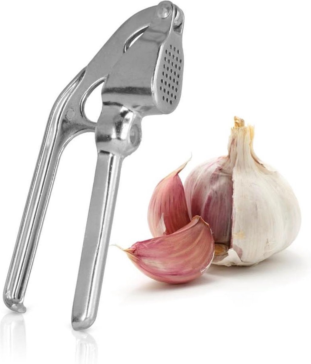 Knoflookpers Grijs RVS Gebruiksvriendelijke Knoflookpers
