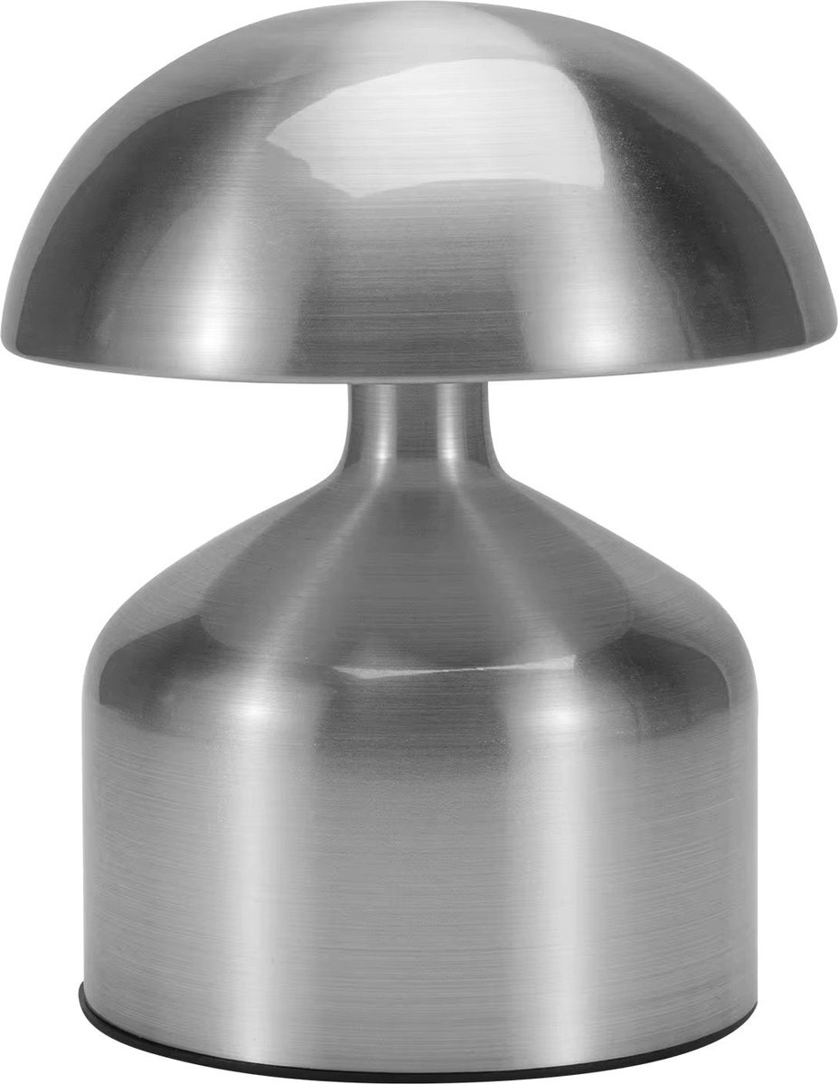 Luxus Europe - Draadloze Tafellamp Touch Mini - Vicky - Zilver - 14cm - Tafellamp Slaapkamer - Decoratieve tafellamp - Oplaadbaar - Dimbaar