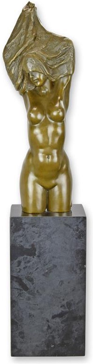 EEN BRONZEN SCULPTUUR VAN EEN VROUWELIJK NAAKT TORSO