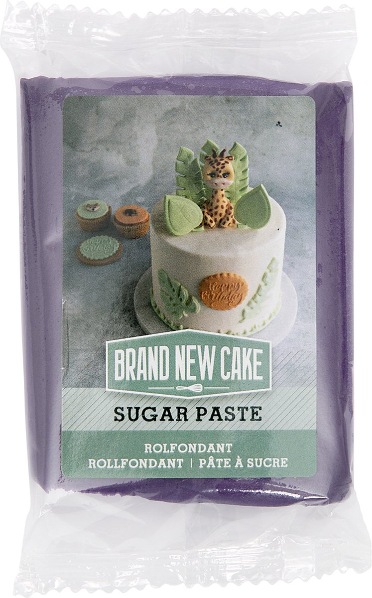 BrandNewCake® Paarse Rolfondant 250g - Kant-en-Klaar Fondant voor Taarten, Cupcakes en Decoraties met Vanille-Room Smaak