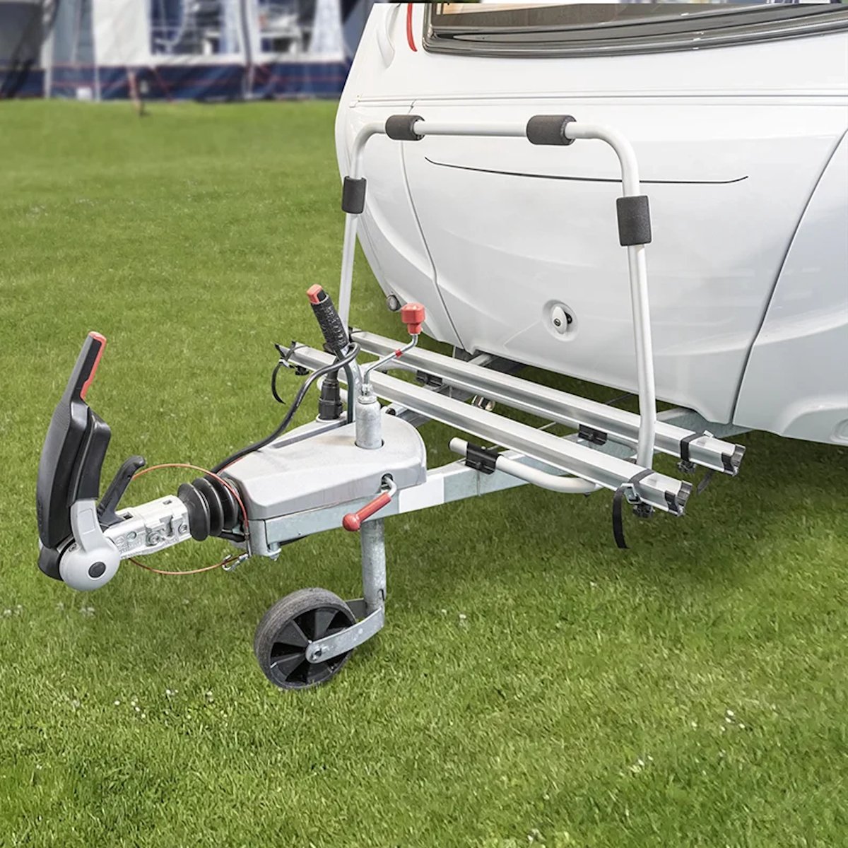 ProPlus Fietsendrager voor Caravan Dissel - 2 Fietsen - Draagvermogen 40 kg - Aluminium - Scharnierend - 126x70x32 cm - Zilver – foto 5