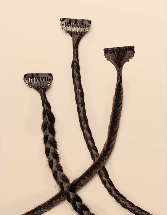 Infinity Braids - Braidies - Set van 3 Clip-in Vlechtjes - Lizzy, Jolie ...
