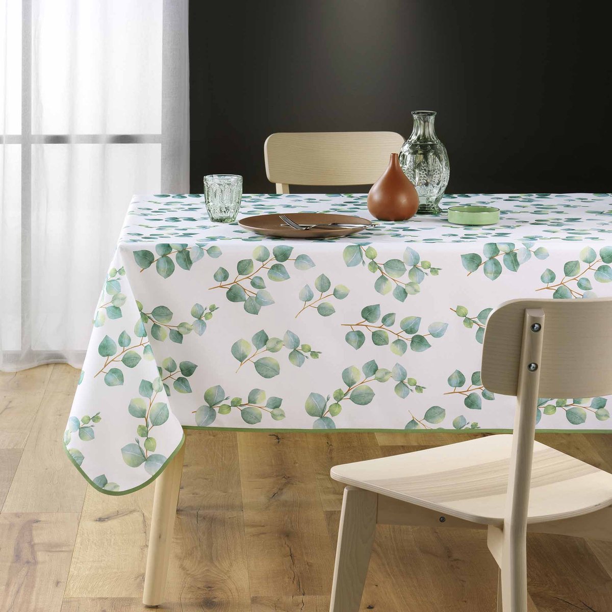 Tafelkleed van polyester met print LEANDRE, 150 x 240 cm