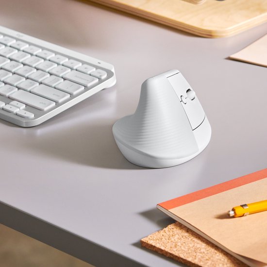 Logitech Lift - Verticale ergonomische muis - Rechtshandig - Wit
