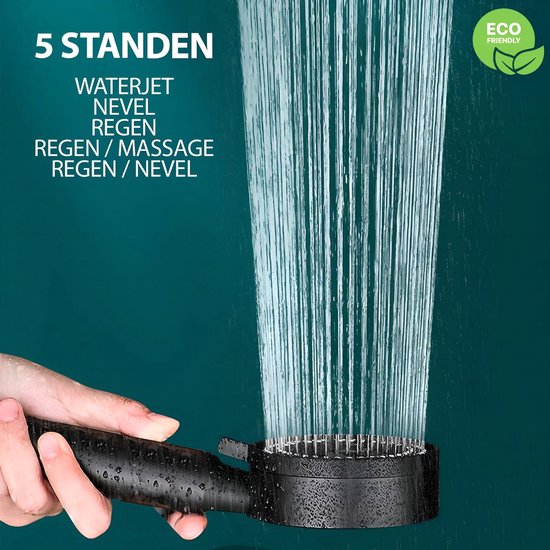 Waterbesparende Douchekop - Hoge Druk - 5 standen - Tot 35% besparing
