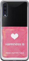 Leuke Telefoonhoesjes - Hoesje geschikt voor Samsung Galaxy A70 - Nagellak - Soft case - TPU - Print / Illustratie - Roze