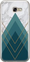 Samsung Galaxy A5 2017 hoesje siliconen - Geometrisch blauw - Soft Case Telefoonhoesje - Print / Illustratie - Blauw