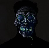 Witbaard Masker Crazy Skull Met Licht Wit Mt One-size