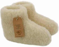 Woolwarmers wollen sloffen voor kinderen - crème/beige