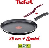 NIET VOOR INDUCTIE - Tefal Cookware All Hobs Pannenkoekenpan 28 cm (DIEPTE PAN 2 CM) + Spatel - PFOA VRIJ -  Met warmte indicator (Thermo-Spot) - NIET VOOR INDUCTIE