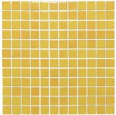 0,90m² - Mozaiek Tegels - Barcelona Vierkant Geel gevlamd 2,3x2,3
