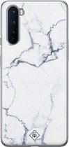 OnePlus Nord hoesje siliconen - Marmer grijs | OnePlus Nord case | grijs | TPU backcover transparant