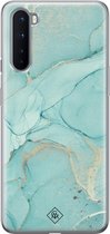 OnePlus Nord hoesje siliconen - Marmer mint groen | OnePlus Nord case | mint | TPU backcover transparant
