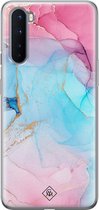OnePlus Nord hoesje siliconen - Marmer blauw roze | OnePlus Nord case | multi | TPU backcover transparant