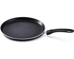 Kitchen Fun Salsa Pannenkoekenpan - Ø 24 cm - Dubbele antikleeflaag - Lichtgewicht aluminium - Zwart
