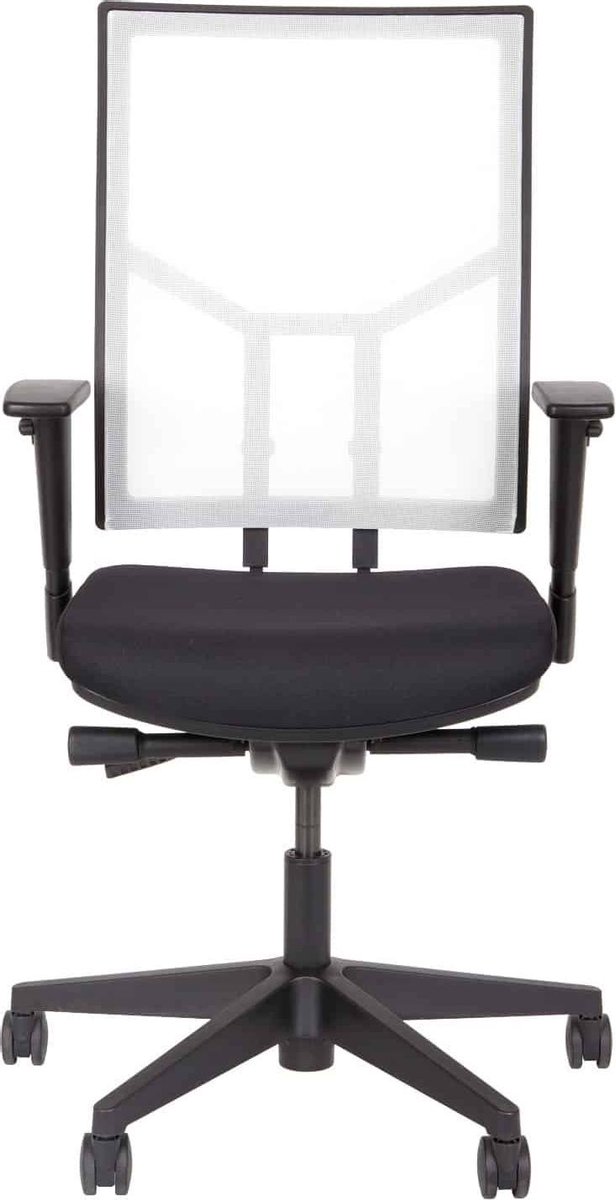 Ergonomische bureaustoel 987 zwart stof/wit mesh