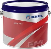 Hempel Mille NCT emmer, rood, 2,5 liter, met blauw deksel, rode en witte strepen en tekst.