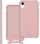 iMoshion Hoesje Geschikt voor iPhone Xr Hoesje Met Koord - iMoshion Color Backcover met afneembaar koord - Roze