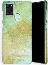 Selencia Maya Fashion Backcover Samsung Galaxy A21s hoesje - Green Nature