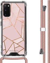 iMoshion Design hoesje met koord voor de Samsung Galaxy S20 - Grafisch Koper - Roze / Goud