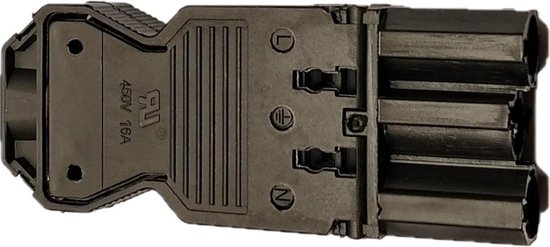 3-Polige Stekker Male stekker - 1 tot 2,5 mm² - zwart