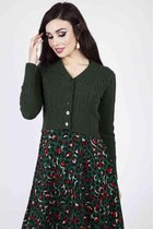 Voodoo Vixen Cardigan -L- Mabel Cropped Groen