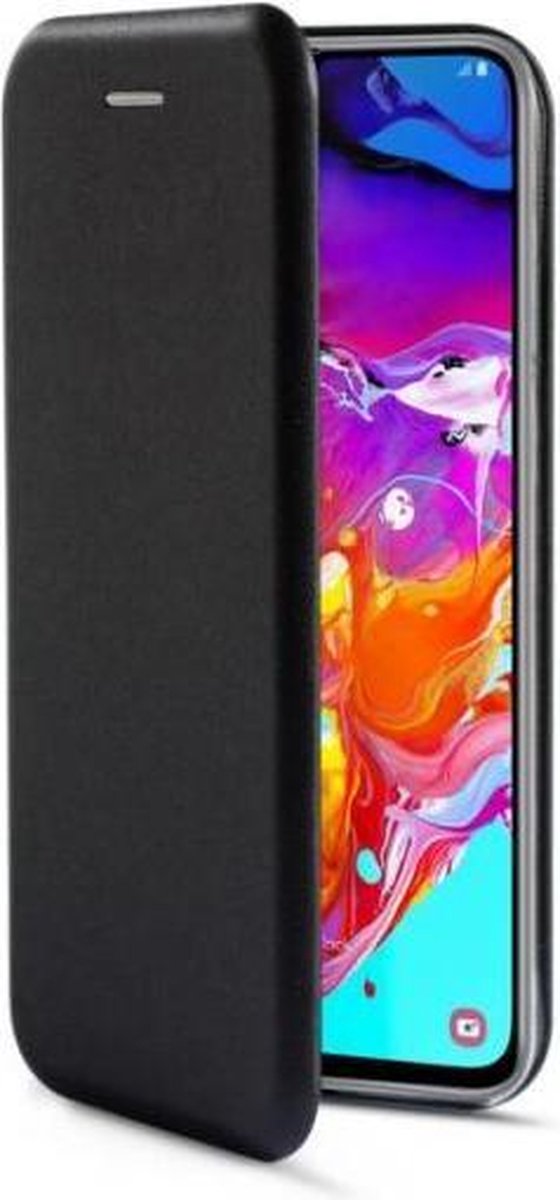 Samsung A70 hoesje zwart - Premium Book Case Samsung Galaxy A70 hoesje met ruimte voor pasjes - Zwart