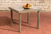 Clp Puerto Rico - Tuintafel - Helder glas - 5 mm  Polyrotan - Rotan kleur : natuur 80 x 80 cm