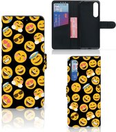 Flip Cover Sony Xperia 1 II Telefoon Hoesje Emoji