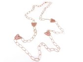 Zilveren halsketting halssnoer collier roos goud verguld Model Butterfly met roze stenen