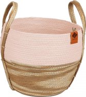 D&D Paper rope mand ray Roze/beige 33x33x29cm