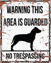 D&D Waakbord / Warning sign square stafford gb Wit 20x25cm