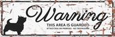 D&D Waakbord / Warning sign terrier gb Wit 40x14cm