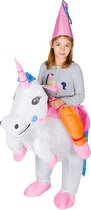 Bodysocks Opblaasbaar Verkleedpak Unicorn Junior Wit/roze