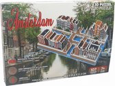 Puzzel Amsterdamse huisjes 3d - 107 stukjes - 3D Puzzel