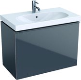 Geberit Acanto wastafelonderkast 1 lade front glas 74 cm, lava