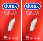 Bol.com Durex Condooms Thin Feel - Extra Thin - 2x 10 stuks aanbieding