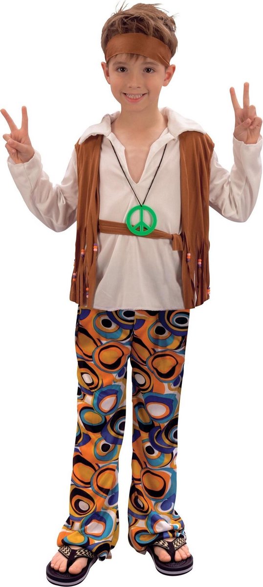 Bristol Novelty Boys Hippy Costume (Multicoloured)