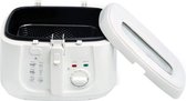 Frituurpan - Aigi Indura - Kijkvenster - 2.5 Liter - Wit - BES LED