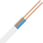 Stroomkabel - 2x0.75mm - 2 Aderig - 20 Meter - Wit - BES LED