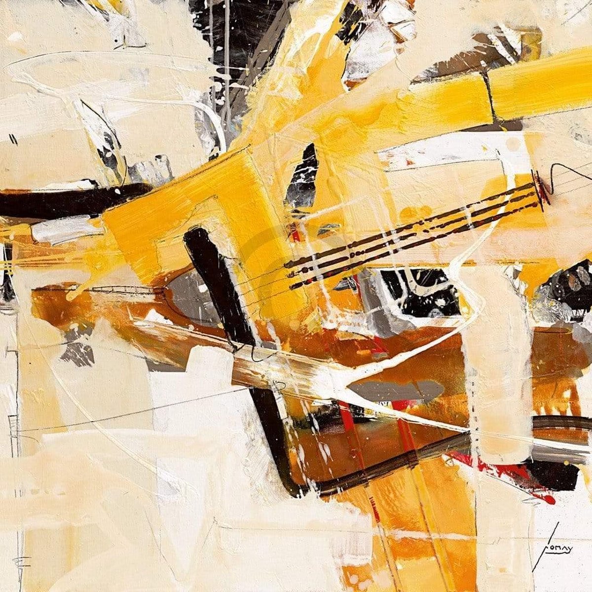 PGM Kunstdruk Norbert Mayer - Nachricht an die Sonne 70x70cm Divers